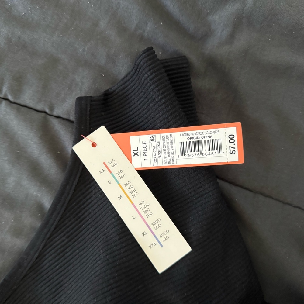 Colsie Black Ribbed Bra - Picture 2 of 2